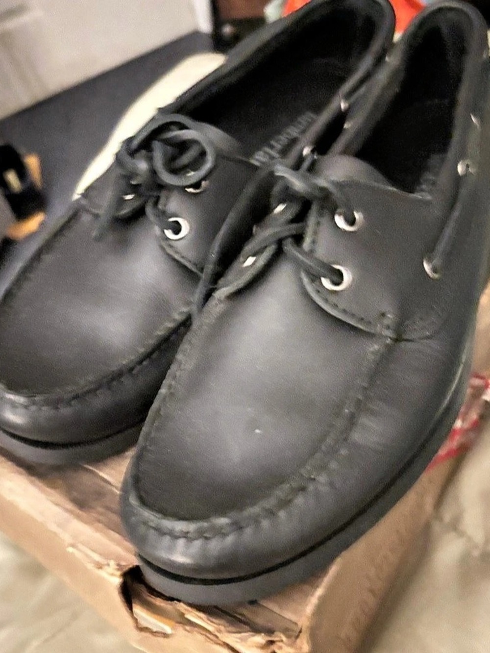 Timberland Briggs 2 Eye Boat Shoe Shoes Men's Black US 9.5
